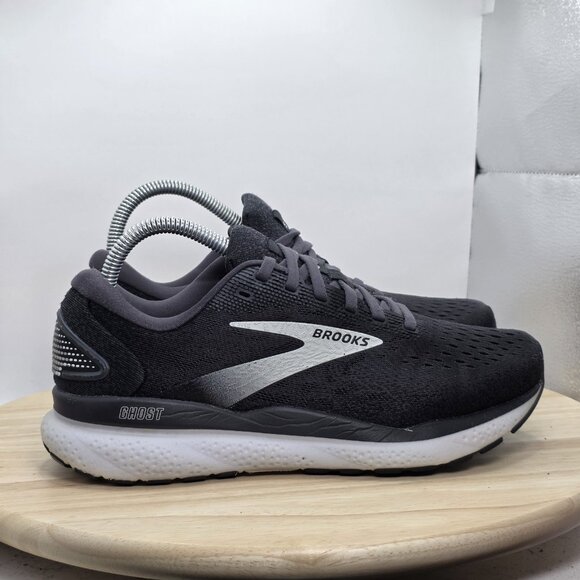 Brooks 120407-090 Women's Ghost 16 Size 8 WIDE Black/Grey/White Athletic Shoes - Picture 3 of 9